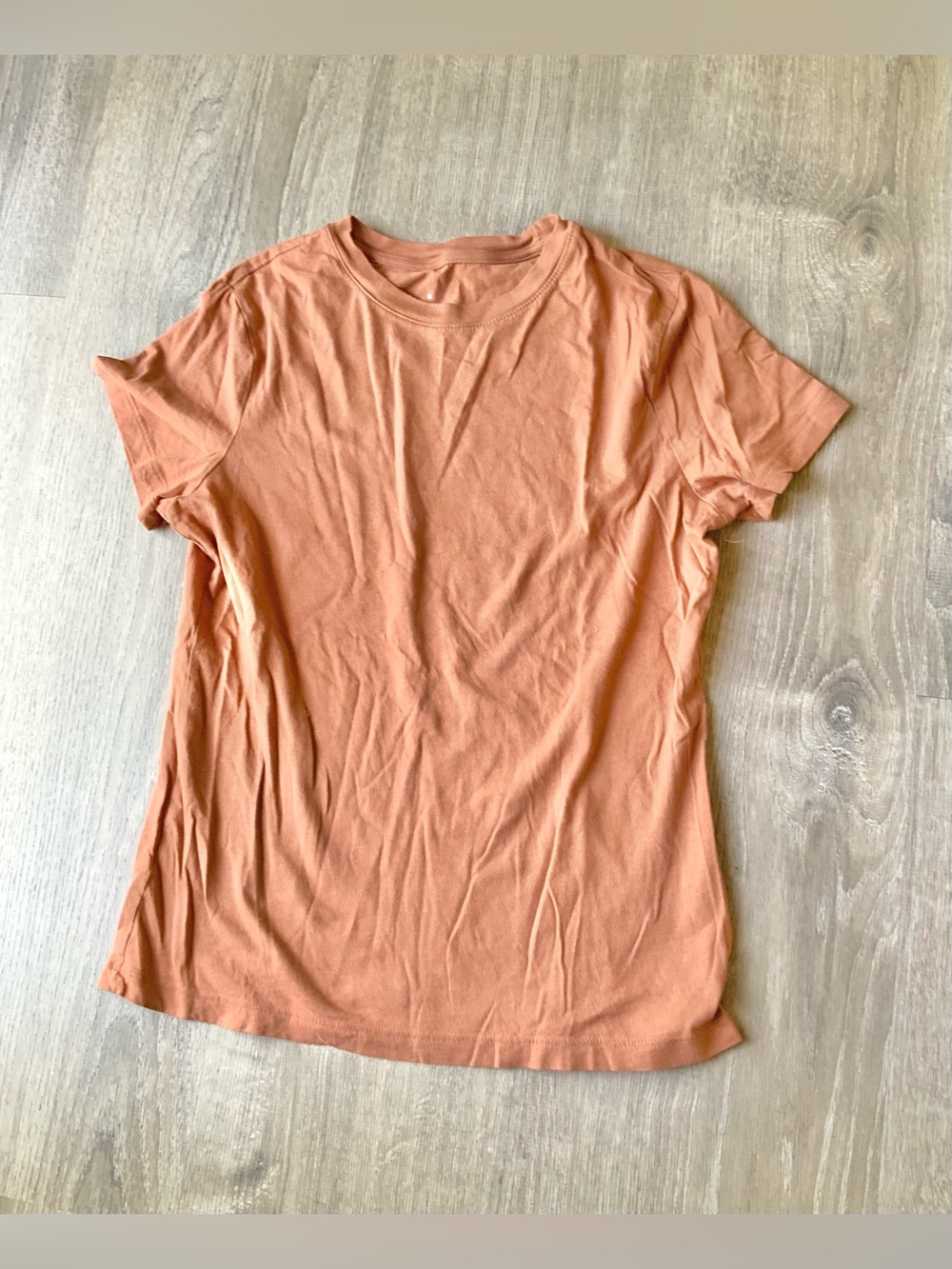 A New Day Rusty Orange Scoop Neck Tee Small